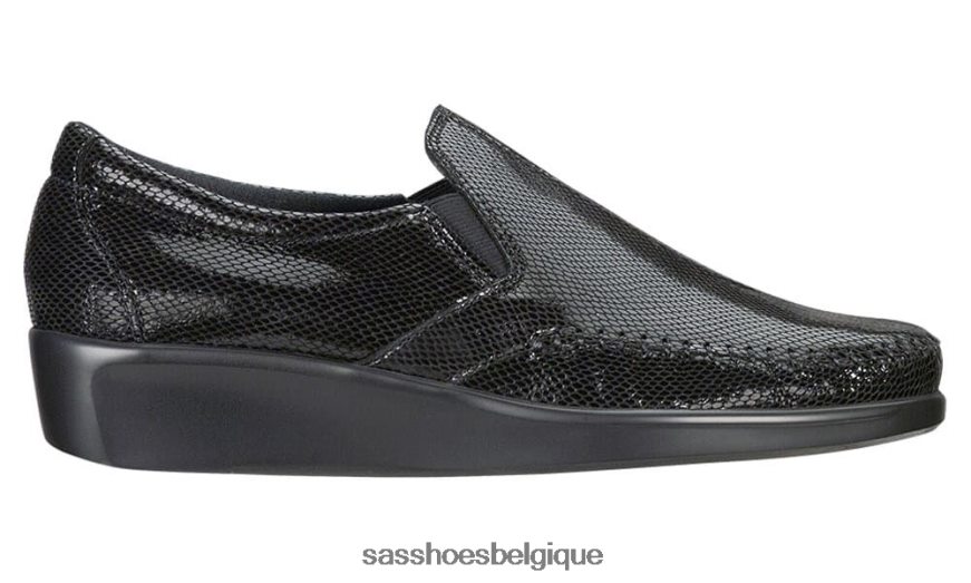 femmes polyvalent serpent noir SAS mocassins à enfiler de rêve VF6ZVJ181