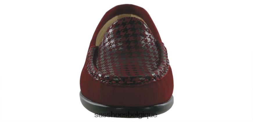 femmes polyvalent tetris rouge SAS simplifier le glissement sur les mocassins VF6ZVJ218