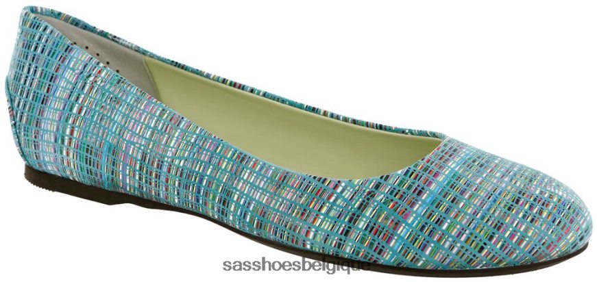 femmes inspiré arc-en-ciel turquoise SAS mocassins à enfiler lacey VF6ZVJ385
