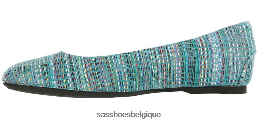 femmes inspiré arc-en-ciel turquoise SAS mocassins à enfiler lacey VF6ZVJ385