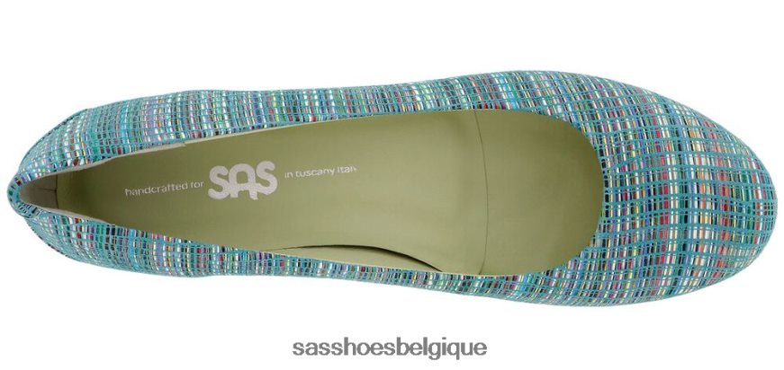 femmes inspiré arc-en-ciel turquoise SAS mocassins à enfiler lacey VF6ZVJ385