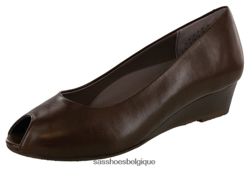 femmes inspiré brun SAS compensée scarlett peep toe VF6ZVJ374