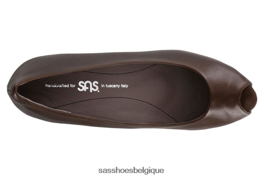 femmes inspiré brun SAS compensée scarlett peep toe VF6ZVJ374