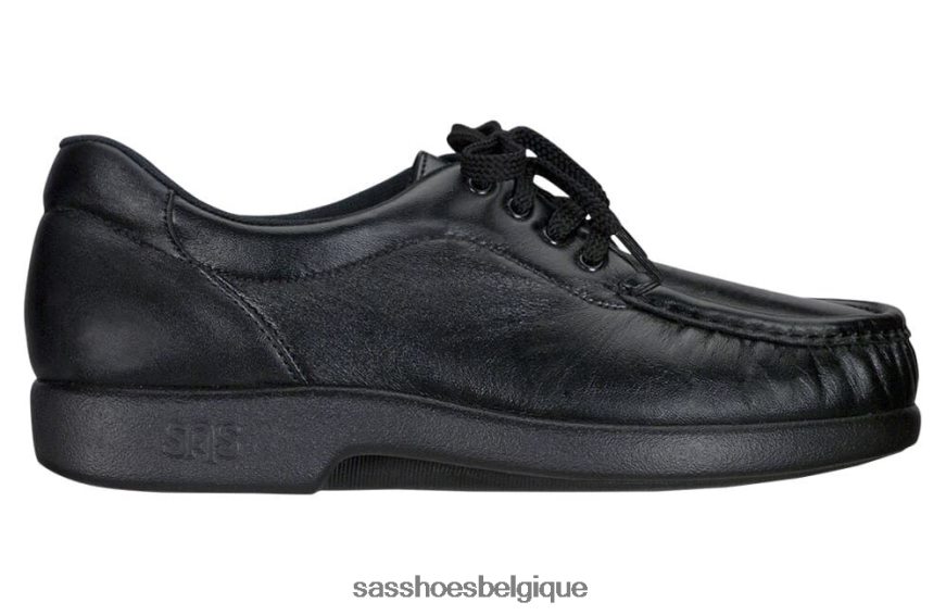 femmes inspiré noir SAS Prenez le temps de mocassins à lacets VF6ZVJ270