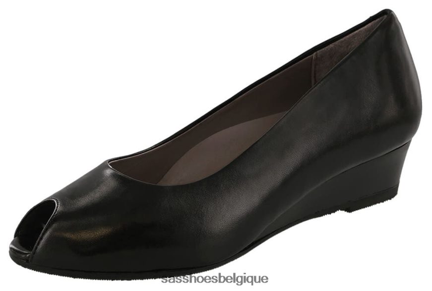 femmes inspiré noir SAS compensée scarlett peep toe VF6ZVJ345