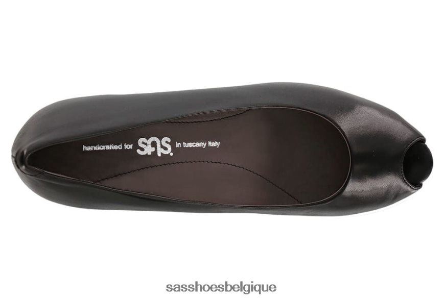 femmes inspiré noir SAS compensée scarlett peep toe VF6ZVJ345