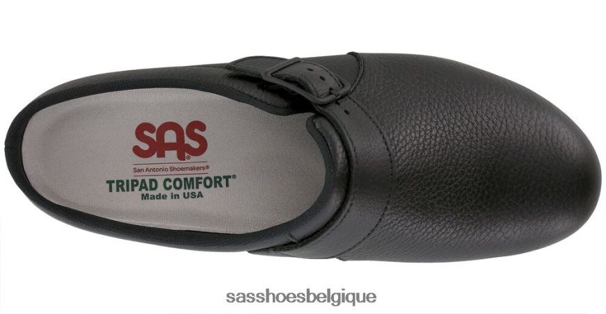 femmes élégant noir SAS clog mocassin antidérapant VF6ZVJ409