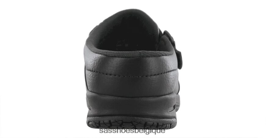 femmes élégant noir SAS clog mocassin antidérapant VF6ZVJ409
